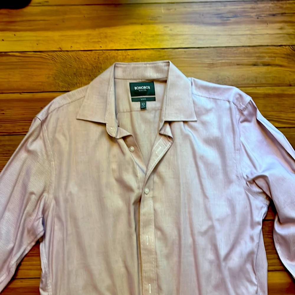 Bonobos Twill Formal Button Down Light Red 16.5/36